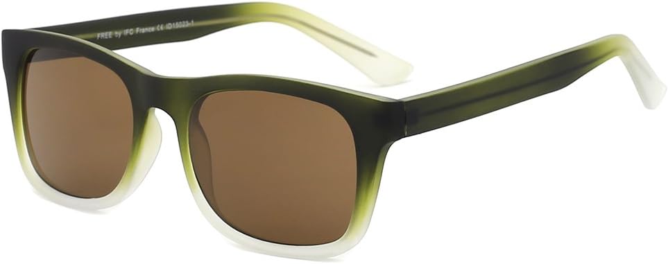 Slocyclub Brand Flat Lenses Brown Sunglasses Anti-UV For Male And Female