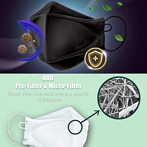[Airwasher] KF94 Disposable Face Mask Made in Korea, White Breathable Reusable Face Mask