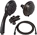6 Function Dual Shower Head Combo - High Pressure, Adjustable Handheld & Fixed Showerheads With Hose & Diverter And Double Removable Rainfall Spray Heads - Oil-Rubbed Bronze