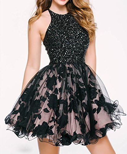Tdress Girl's Scoop A Line Beaded Homecoming Dresses