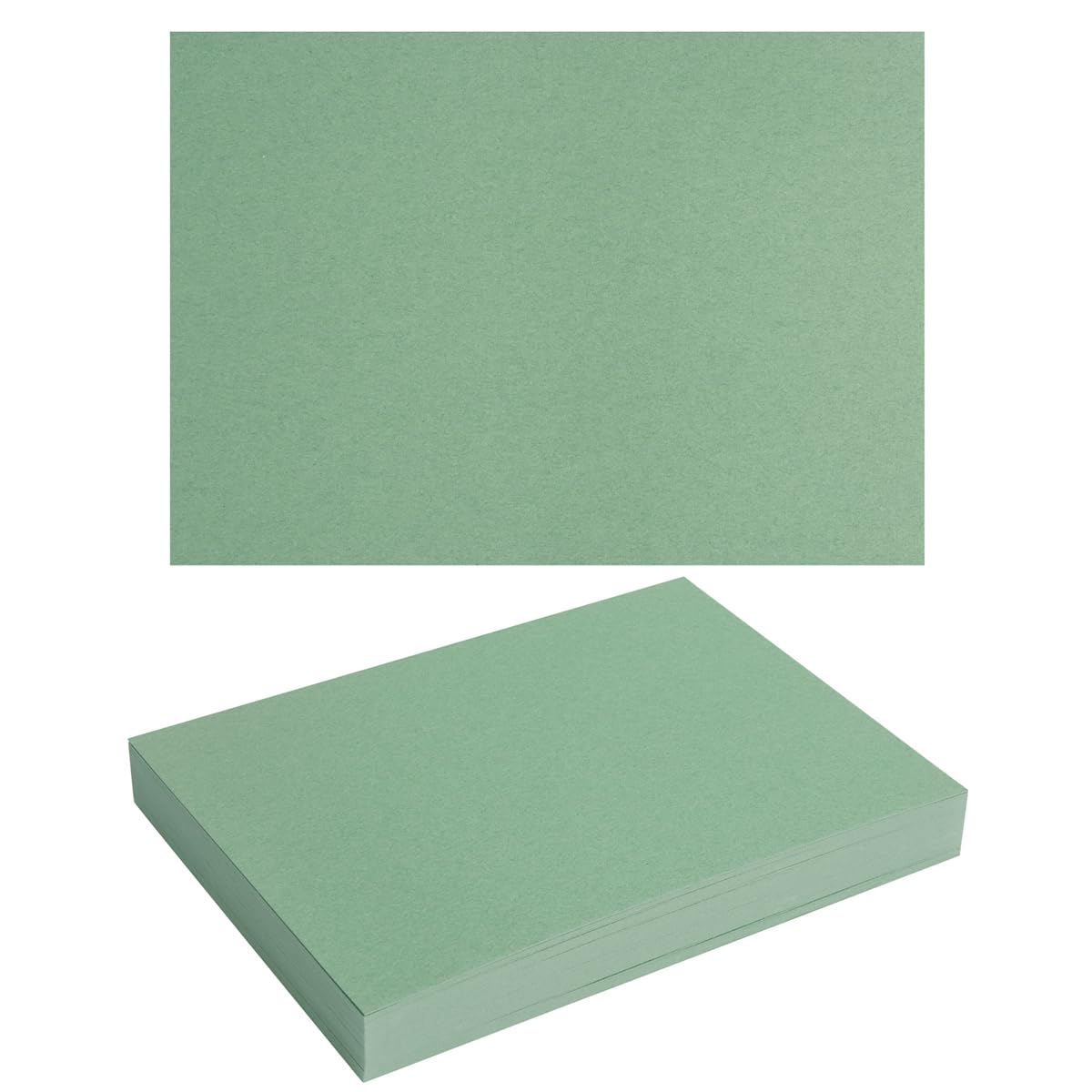 Photo 1 of 100 Pack Sage-Green Cardstock Blank Heavy Cards Stock 92LB Thick Paper for Invitations, Greeting Cards Making, Postcards, 5x7 inches