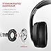 Sentey Wired Headphones Warp Pro Black Rubber Painting LS-4422 Over-the-Ear with Detachable 3.5mm In-Line Microphone audio cable and Carrying Case for Music Running Gaming Headset Men Woman Kids