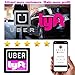 Uber Lyft LED Light Sign Logo Sticker Decal Glow Wireless Decal Accessories Removable Uber Lyft Glowing Sign For Car Taxi Uber Lyft Lithium Battery Power