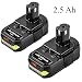 Forrat P102 2500mAh Replacement for Ryobi 18V Lithium Ion Battery P104 P105 P102 P103 P107 P108 for Ryobi 18-Volt ONE+ Plus CordlessPower Tool Battery - 2 Pack