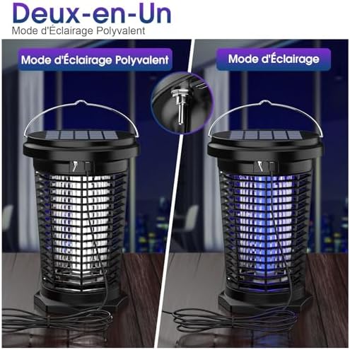 Lampe Anti Moustique Solaire 4500V