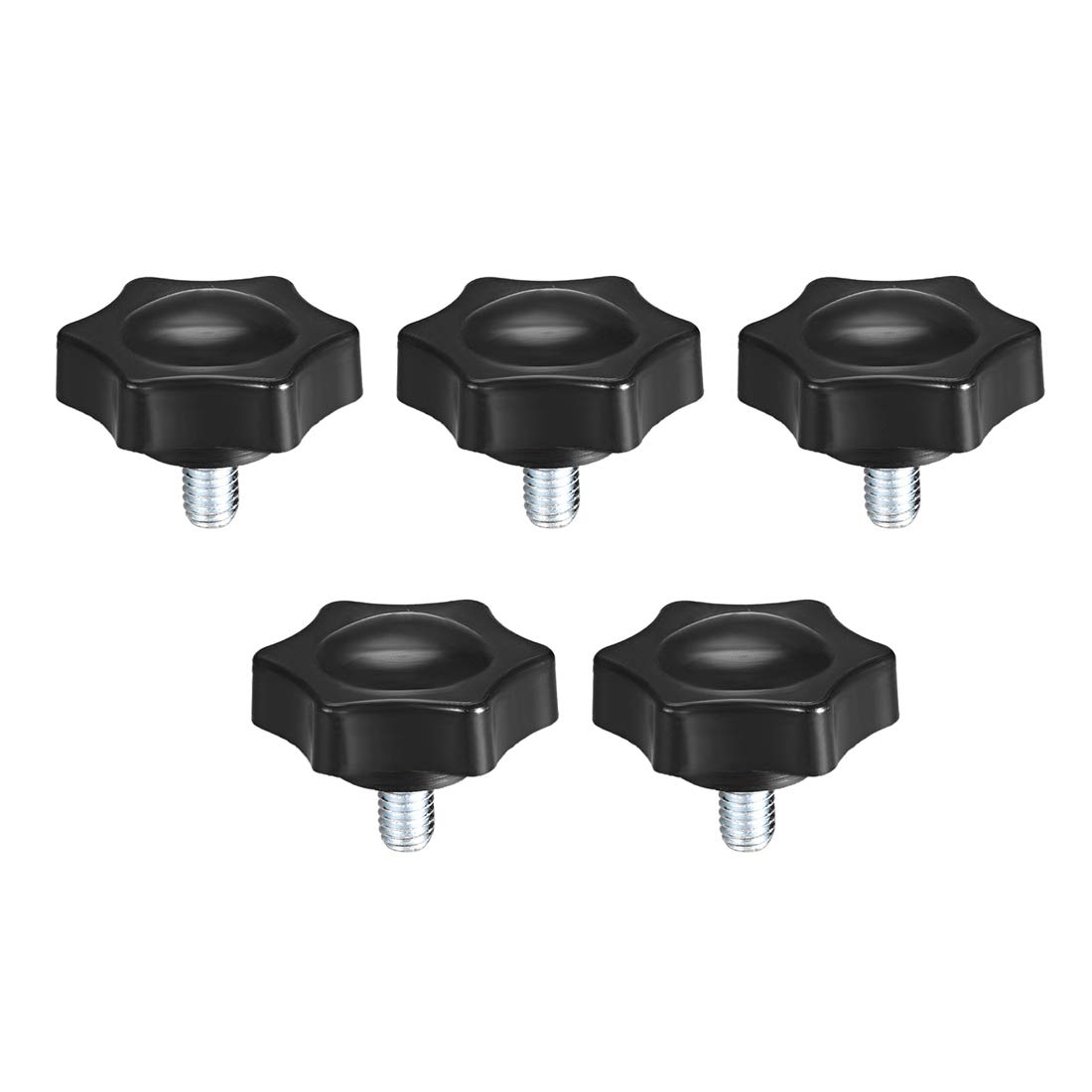 uxcell Clamping Handle Screw Knobs Handle Star Knob M6 x 10mm Male Thread 5pcs