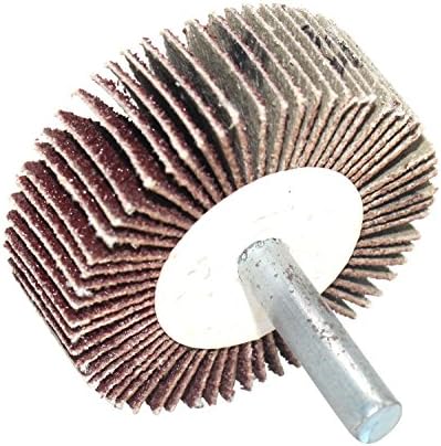 1" x 1" x 1/4" Shank Mounted Flap Wheels with Shaft Abrasive Grinding Sanding Sandpaper 40 Grit Aluminum Oxide 5 Pack