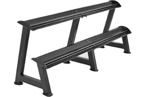 PAPABABE 2-Tier Dumbbell Rack Weight Storage Racks Weight Rack for Home Gym