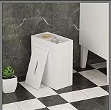 Vencier Shaker Slimline Bathroom Storage Unit White Wood view 2