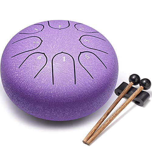 Steel Tongue Drum 6 Inch 8 Notes