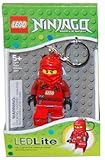 Lego Red Ninjago Key Light Clip On Keychain Figure