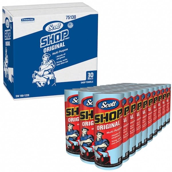 SCOTT SHOP ORIGINAL TOWEL ROLL (75147), 55 COUNT (PACK OF 1)
