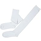 Womdee(TM) Girl's Over Knee Thigh High Stretch Leggings-White With Womdee Accessory