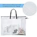 Outus Art Portfolio Bag 19 x 25 Inch Poster Storage Bag Poster Board Holder with Handle and Zipper Transparent Folder Organizer for Painting, Bulletin Boards, Scrapbook, Artwork(2 Pieces)