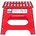 Acko Red 11 Inches Non Slip Folding Step Stool for Kids and Adults with Handle, Holds up to 250 LBS