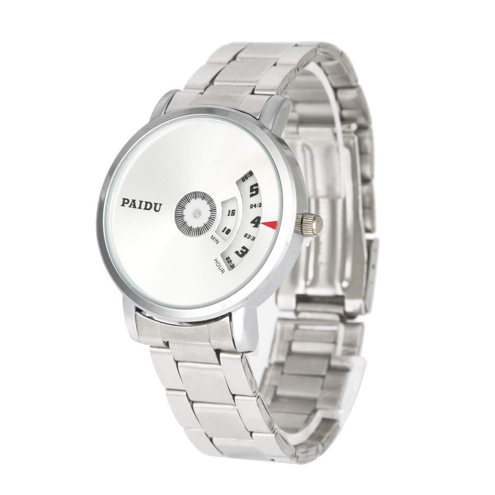 Wudube - Reloj de Pulsera para Hombre con Esfera de Cristal ...