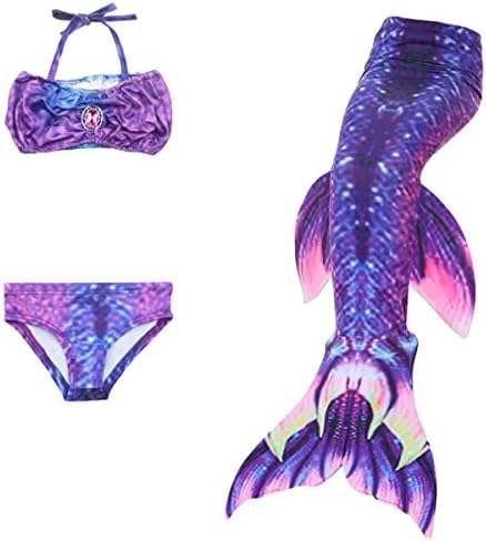 Mermaid Tails, Swimsuit with Fin, Swimming Costume, Girls Swimmable Mermaid Tail Sets