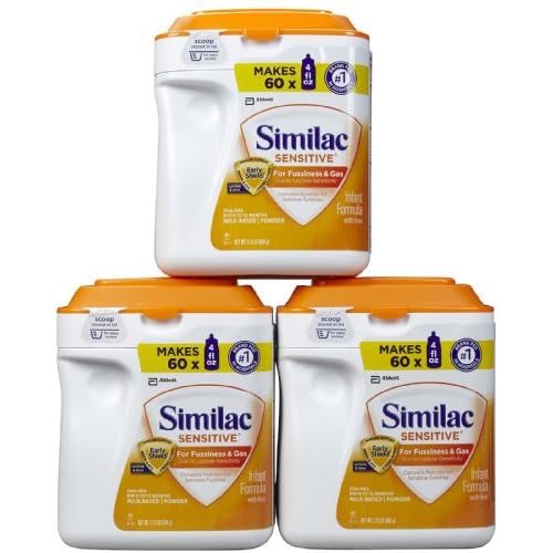 Similac Sensitive Baby Formula Powder, 34 oz (Pack of 3) image