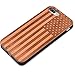 iPhone 7 Plus Wooden Case American Flag US Pattern Carving Real Wood Premium Protective Shockproof Slim Cover for iPhone 7 Plus,iphone 8 Plus