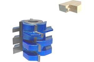 CO-CUTTNER Tongue and Groove Shaper Cutter Set Carbide Tipped 4-Wing for Wood Thickness 1" with Bore 3/4" Heavy-Duty Woodworking