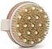 Janrely Dry/Wet Bath Body Brush, Natural Boar's Bristle Massage for Better Exfoliation