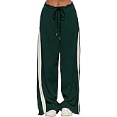 Acelitt Womens Track Pants Loose Wide Leg Jogging Sweatpants Side Striped Color Blocked Sport Pants Athletic Runing