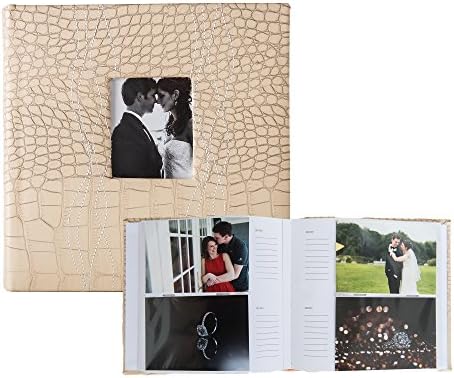 Profolio Light Brown Leatherette 4 x 6-Inch Photo Album, 200 Photos, Sand