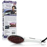 Hair Straightening Brush - HQ | Detangles, Straightens & Styles | High Grade Ceramic Plates With Anti-Scald & Ultra Ion Technology | Professional and Personal Use | Salon Quality For Quick Results