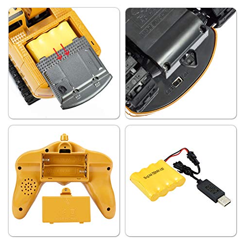Tuko Remote Control Excavator Toys RC Engineering Construction Truck Toy for Ages of 6+ Boy and Girl Gift - Thumbnail 3