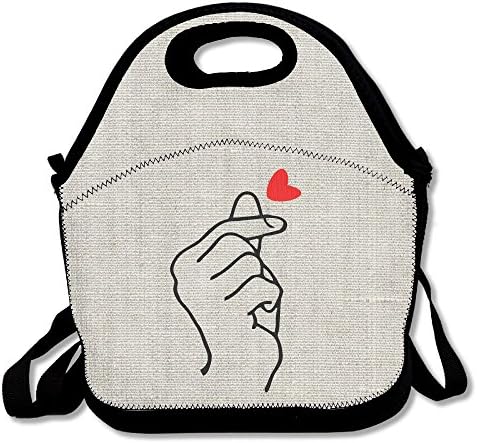 Lasong Gesture Love Insulated Waterproof Lunch Box For Women, Adults, Kids, Girls, And Teen Girls