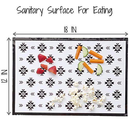 image for Hippypotamus Disposable Placemats Baby - 75 BPA Free Table Toppers for
