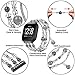 CreateGreat for Fitbit Versa Bands, Stainless Steel Metal Replacement Wristbands Bling Adjustable Fitbit Versa Accessories Pearl Bracelet Strap