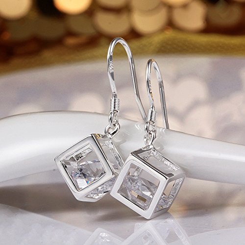Minimalist Sterling Silver Plated Drop Dangle Earrings Bar Earrings Line Simplify Earrings (Style C)