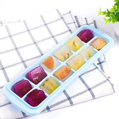 image for TIME4DEALS Ice Cube Trays 5 Pack Easy-Release Silicone Soft Bottom wit