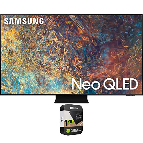 Samsung QN65QN90AAFXZA 65 Inch Neo QLED 4K Smart TV 2021 Bundle with Premium 1 Year Extended Protection Plan