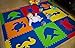 SoftTiles- Kids Foam Playmat- Sea Animals- Interlocking Foam Mats for Children's Playrooms and Baby Nursery- Size 6.5 x 6.5 ft.- Blue, Red, Orange, Yellow, Lime (SCSEABROYL