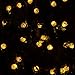 dephen Solar Ball String Lights 20ft 30 LEDs Outdoor Fairy Lights Hollow Lights Ball String Lights for Garden Yard Patio Camping Party Home Christmas Tree Decoration (Warm White)