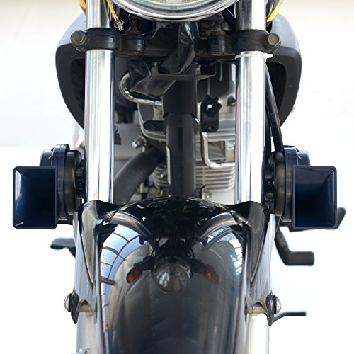 TURN RAISE Universal Motorcycle Scooter Electric Horns, 118dB Waterproof Round Loud Horn Speakers, Ideal for Motorcycles/ATV and 12 Volt Applications Vehicle, Motorcycle Series Black 12V Disc Horn - Thumbnail 6