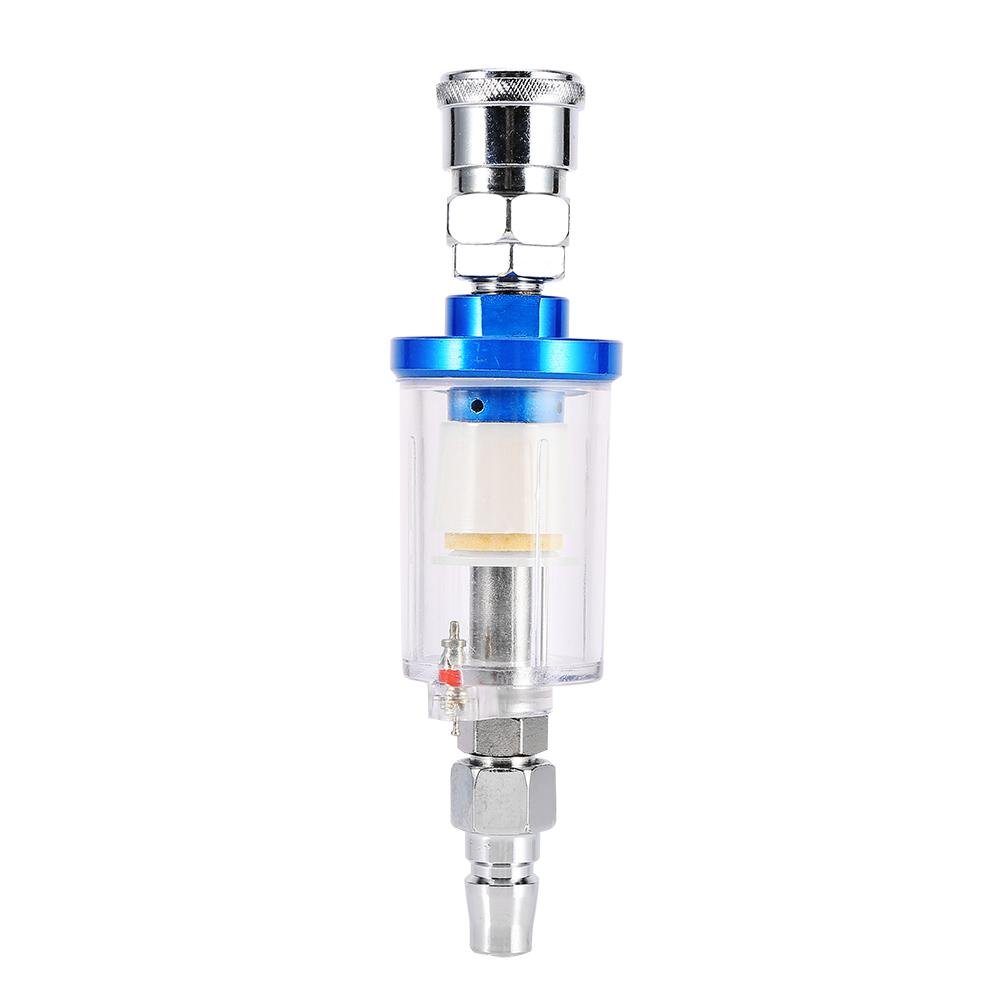 Oil Water Line Separator, Fydun Air Pressure Regulator Water Oil Separator Spray Gun Air Line Filter Water Trap Clear Painting Moisture Separator with Male and Female Adapter