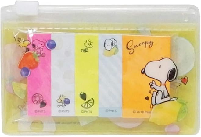 Amazon Co Jp スヌーピー 付箋 ケースピットふせん フルーツ ピーナッツ おもちゃ