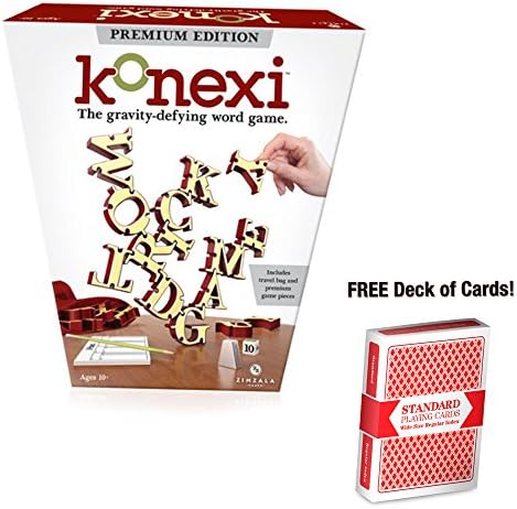 Konexi Premium Edition - The Gravity-defying Word Game with Free Deck of Cards