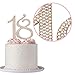 18 Cake Topper - Premium Rose Gold Metal - 18th Birthday Party Sparkly Rhinestone Decoration Makes a Great Centerpiece - Now Protected in a Box