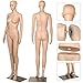 go2buy Female Dress Form Plastic Mannequin Full Body with Glass Base, Great for Displaying 68.9in