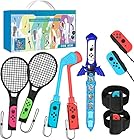 VoSinrly[9 in 1セット]2025年新登場!Switch Sports(ニンテンドースイッチスポーツ)アクセサリバンドル 体感ゲーム対応 対戦実装 没入感体験 体感スポーツ対応 Joy-Conグリップ用アクセサリ