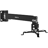 Mount-It! Wall or Ceiling Projector Mount with Universal LCD/DLP Mounting for Epson, Optoma, Benq, ViewSonic Projectors, 44lb Load Capacity, Black