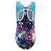 BAOHULU Girls Gymnastics Leotards Shiny Spliced Scale Dance Clothes 3-12 Years B166_Galaxy_12A