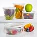 50pk 8oz Small Plastic Containers with Lids - Slime Containers with lids Freezer Containers Deli Containers with Lids - Food Containers Meal Prep Food Prep Containers Plastic Food Containers with Lids
