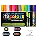Chalk Markers 12 Pack with 60 Pcs of Multi-Size Chalkboard Labels, Reversible Tips - Non-Toxic, Odorless, Erasable by INNOCHEER