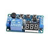 Diymore 12V LED Display Programmable Digital Readout Multi-function Delayed Timer Relay Module with Car Buzzer (3 buttons)