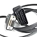 vahicle OBD2 16PIN Flat-Noodle OBD2 16Pin to DB9 Serial Port Adapter Cable OBDII to DB9 16Pin M to DB9 F RS232 Cable for Car Diagnostic Adapter 1.5m